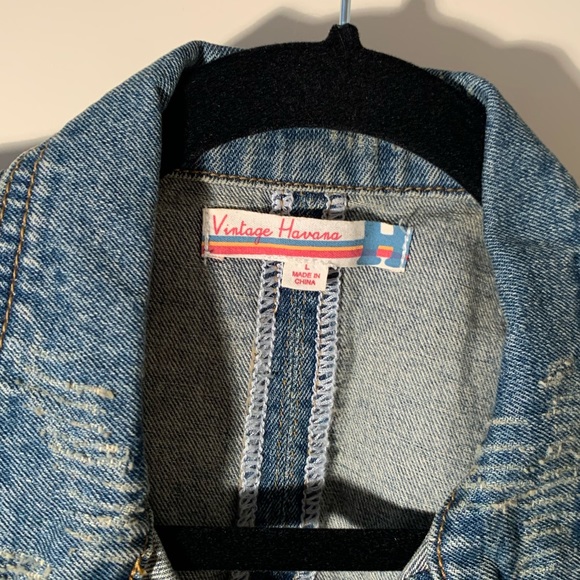 ~VINTAGE HAVANA JEAN JACKET VEST~ - Picture 3 of 4